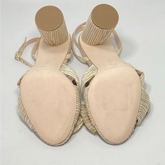 Loeffler Randall Camellia Knotted Lamé Sandals size 6.5 - Picture 11 of 12
